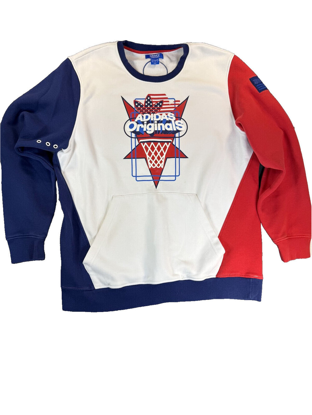 Adidas Originals Top Ten Basketball Crewneck Sweatshirt Mens XL Colorblock USA E